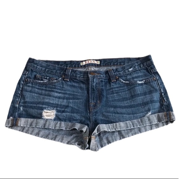 J Brand Mako Distressed Cuffed Denim Shorts Sz 31 - Picture 2 of 15